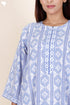 Bizzy Lizzy Full Sleeved Zip Kaftan In Block Print