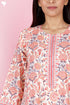 Bizzy Lizzy Full Sleeved Zip Kaftan In Floral Block Print