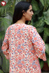 Bizzy Lizzy Full Sleeved Zip Kaftan In Floral Block Print