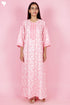 Bizzy Lizzy Full Sleeved Zip Kaftan In Floral Block Print