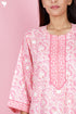 Bizzy Lizzy Full Sleeved Zip Kaftan In Floral Block Print