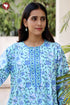 Bizzy Lizzy Full Sleeved Zip Kaftan In Floral Block Print