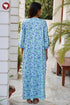 Bizzy Lizzy Full Sleeved Zip Kaftan In Floral Block Print
