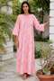 Bizzy Lizzy Full Sleeved Zip Kaftan In Floral Block Print