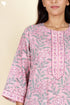 Bizzy Lizzy Full Sleeved Zip Kaftan In Floral Block Print