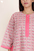 60’s Cotton Zipper Kaftan In Floral Print