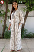 Bizzy Lizzy Full Sleeved Zip Kaftan In Paisley Block Print