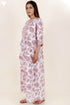 60’s Cotton Full Sleeved Kaftan In Floral Print