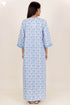 60’s Cotton Zipper Kaftan In Block Print