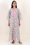 60’s Cotton Zipper Kaftan In Floral Print