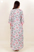60’s Cotton Zipper Kaftan In Floral Print