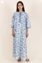 60’s Cotton Zipper Kaftan In Floral Print