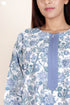 60’s Cotton Zipper Kaftan In Floral Print