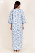 60’s Cotton Zipper Kaftan In Floral Print