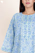 60’s Cotton Zipper Kaftan In Floral Block Print