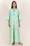 60’s Cotton Zipper Kaftan In Floral Print