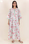 60’s Cotton Zipper Kaftan In Floral Print