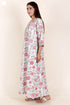 60’s Cotton Zipper Kaftan In Floral Print