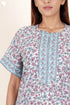 60’s Cotton Zipper Kaftan In Floral Print