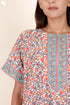 60’s Cotton Zipper Kaftan In Floral Print