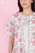 60’s Cotton Zip Kaftan In Floral Print