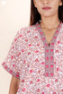 60’s Cotton Short Sleeve Kaftan In Floral Print