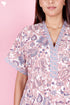 60’s Cotton V-neck Kaftan In Floral Print