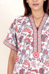 60’s Cotton Short Sleeve Kaftan In Floral Print
