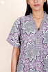 60’s Cotton Short Sleeve Kaftan In Floral Block Print