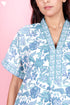 60’s Cotton Short Sleeve Kaftan In Floral Print