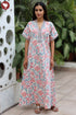 60’s Cotton Full Sleeved Kaftan In Floral Print