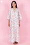 60’s Cotton Full Sleeved Kaftan In Floral Print