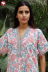 60’s Cotton Full Sleeved Kaftan In Floral Print