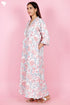 60’s Cotton Full Sleeved Kaftan In Floral Print