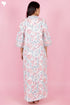 60’s Cotton Full Sleeved Kaftan In Floral Print