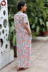 60’s Cotton Full Sleeved Kaftan In Floral Print