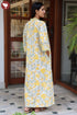 60’s Cotton Full Sleeved Kaftan In Floral Print