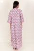 60’s Cotton Full Sleeved Kaftan In Floral Print
