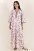 60’s Cotton Full Sleeved Kaftan In Floral Print