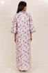 60’s Cotton Full Sleeved Kaftan In Floral Print
