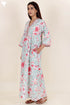 60’s Cotton Full Sleeved Kaftan In Floral Print