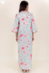 60’s Cotton Full Sleeved Kaftan In Floral Print