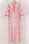60s Cotton Kaftan In Floral Print