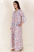 60’s Cotton Full Sleeved Kaftan In Floral Print