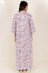 60’s Cotton Full Sleeved Kaftan In Floral Print