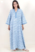 60’s Cotton Full Sleeved Kaftan In Floral Print