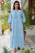 60’s Cotton Full Sleeved Kaftan In Floral Print