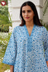 60’s Cotton Full Sleeved Kaftan In Floral Print