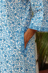 60’s Cotton Full Sleeved Kaftan In Floral Print