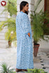 60’s Cotton Full Sleeved Kaftan In Floral Print